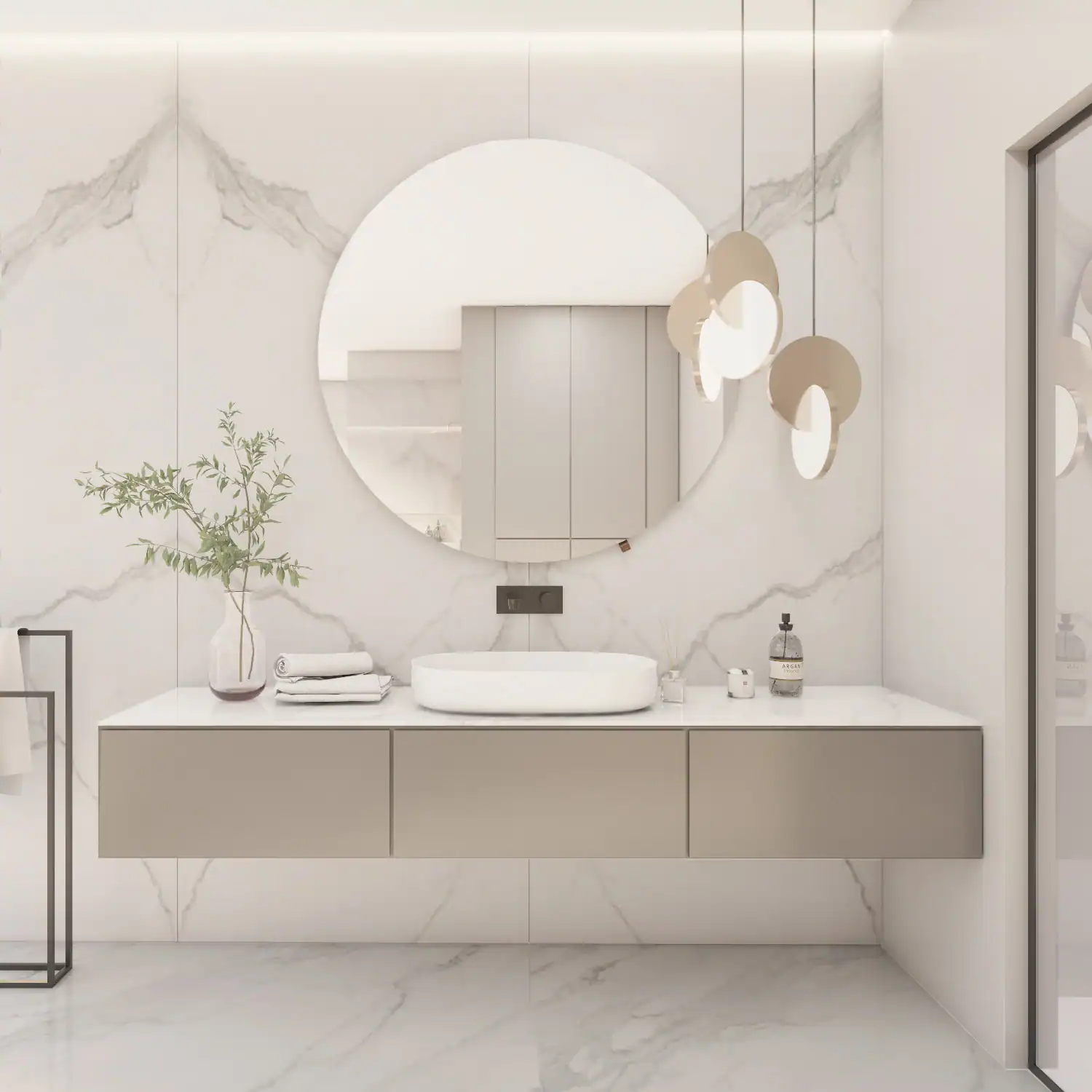 Lustro Clair z podświetleniem LED, idealne do łazienki, na wymiar, nowoczesny design.