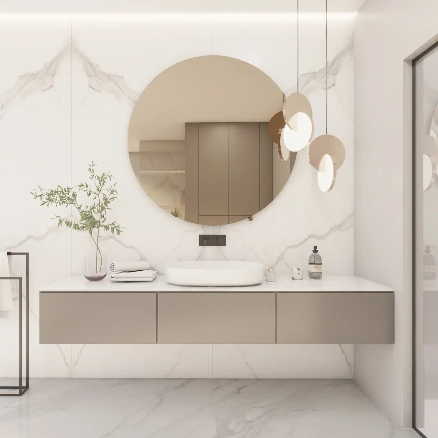 Lustro Clair, na wymiar, z podświetleniem LED, idealne do łazienki, dodaje nowoczesnego stylu i funk.